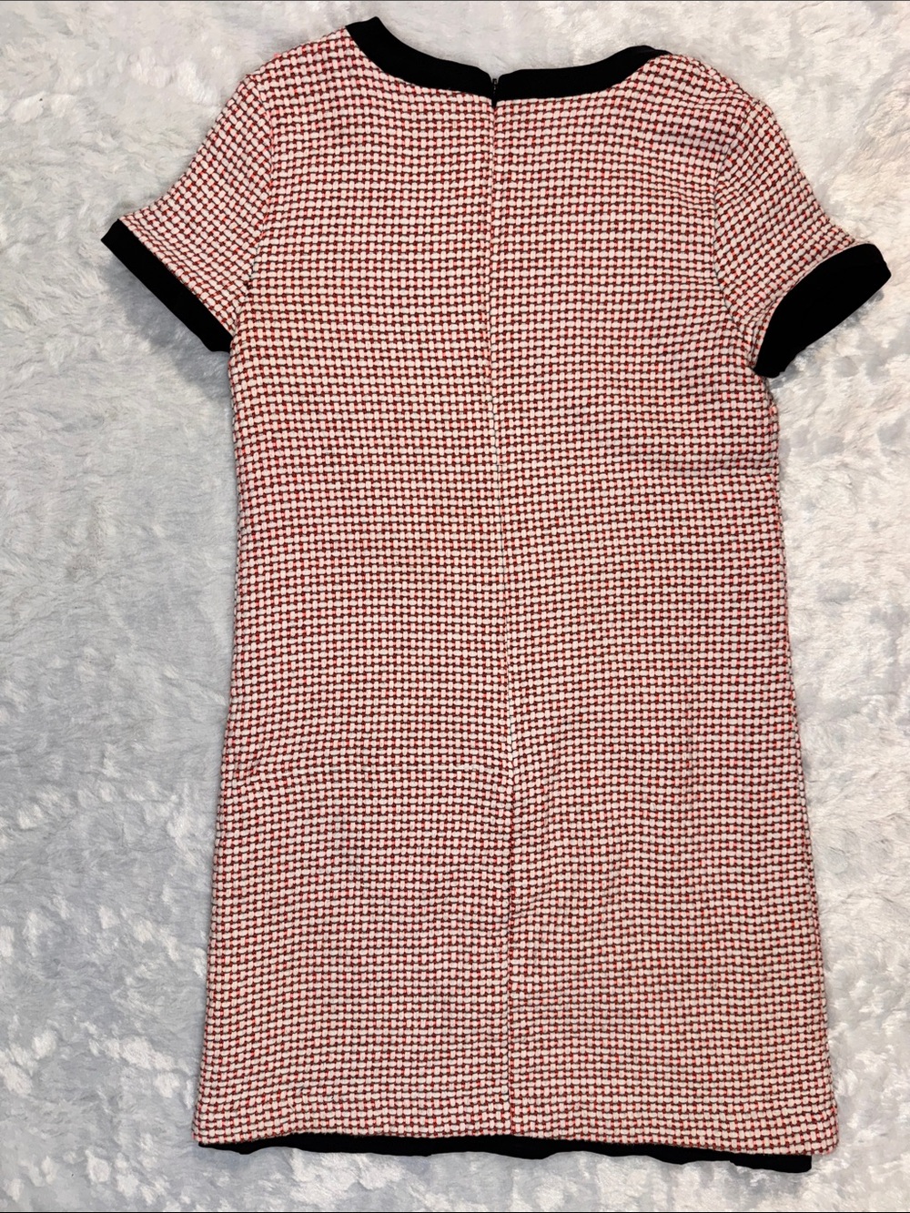 CeCe Pink Houndstooth Dress with Black Trim and Bow - Picture 8 of 11